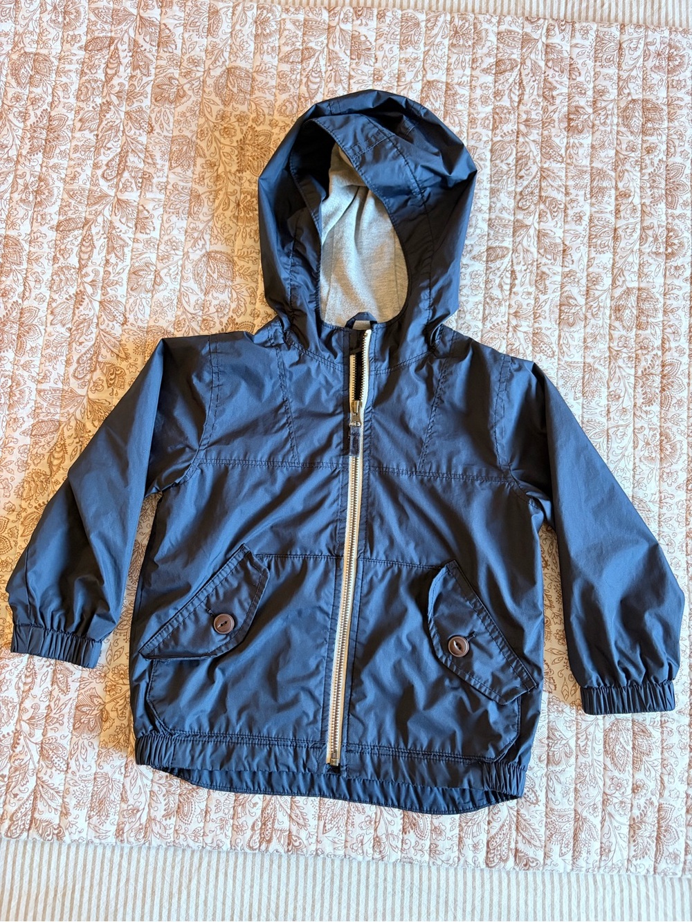 babyGap Hooded Windbreaker Jacket - Navy - 3T